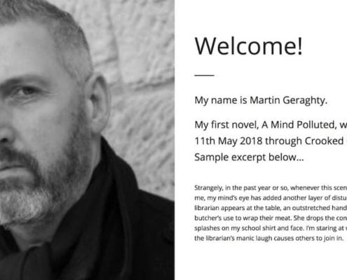 author website design - martin geraghty - new author featured image